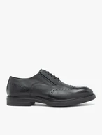 Schwarze Halbschuhe aus Leder zum Schnüren