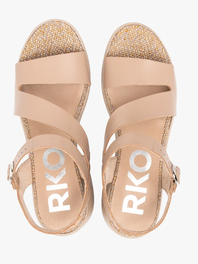 Beige Sandals with Platform