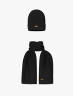 Women's Hat and Scarf Set Black