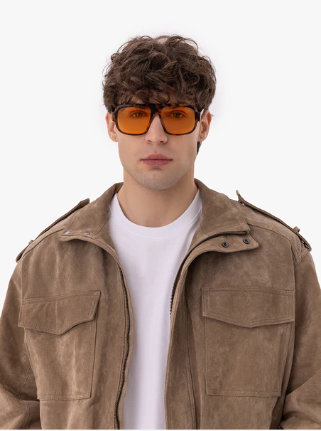 Okulary unisex panterkowe z żółtymi szkłami
