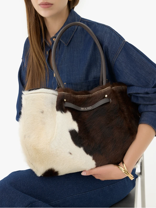 Shopper-Tasche aus Kuhflicken ONE OF A KIND