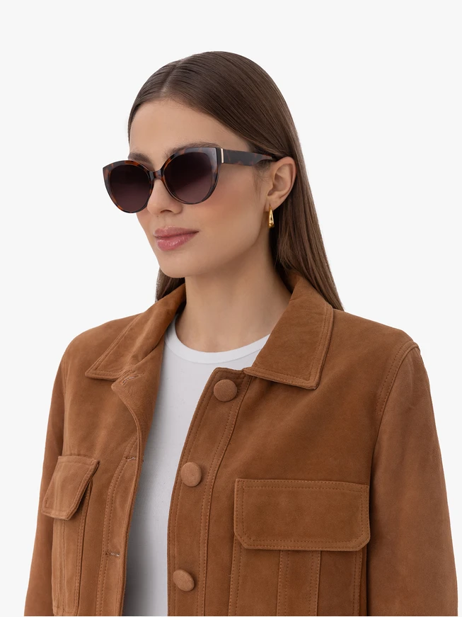 Women's Sunglasses with Tortoiseshell Cat-Eye Frames