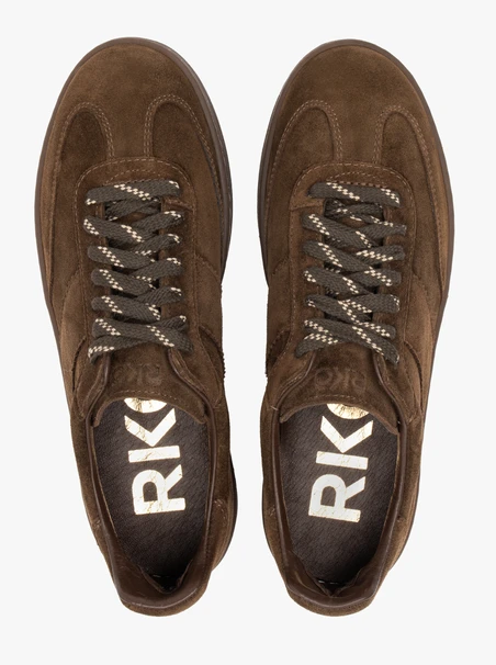 Brown velour leather sports half shoes