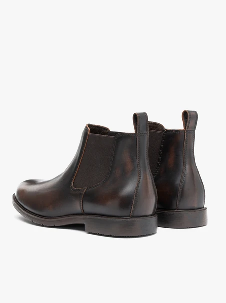 Dark brown leather slippers