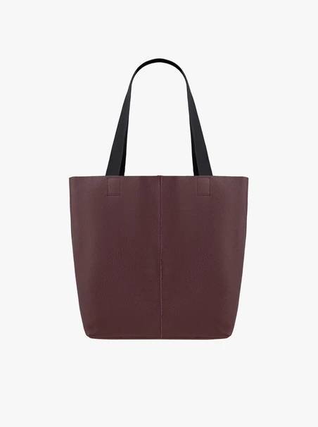 Large burgundy shopper bag