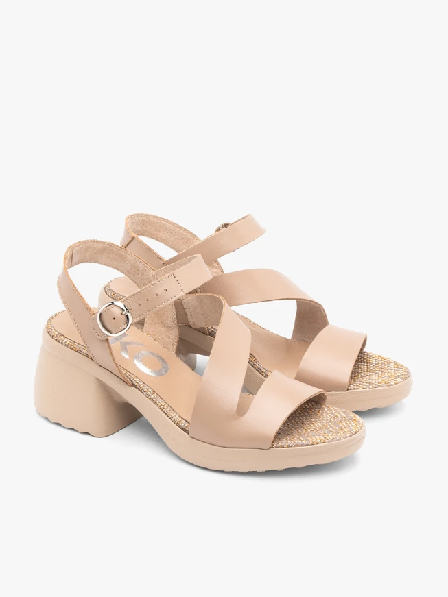 Beige Sandals with Platform
