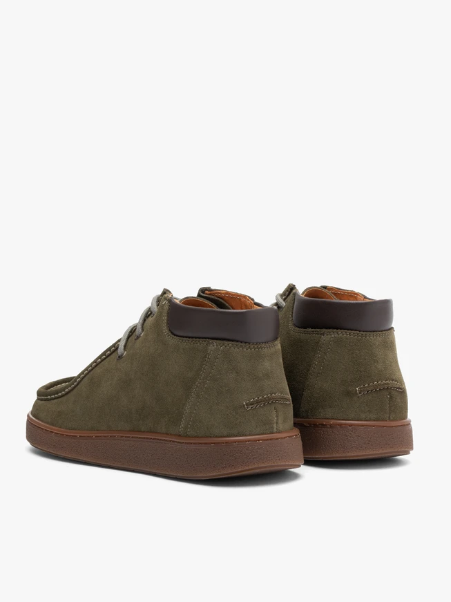 Dark green sports sneakers