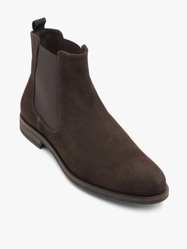 Brown velour slippers