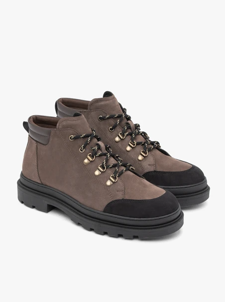 Grey-black trekking style boots