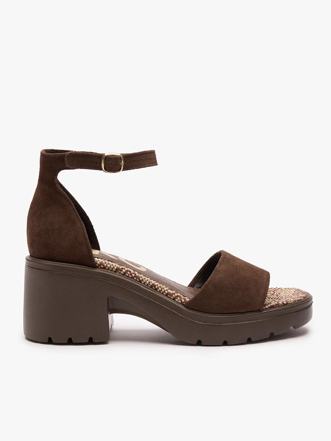 Dark Brown Sandals with Heel