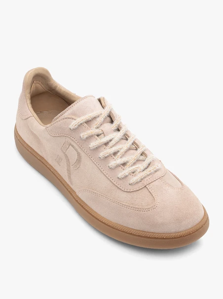 Beige Women's Lace-Up Sneakers