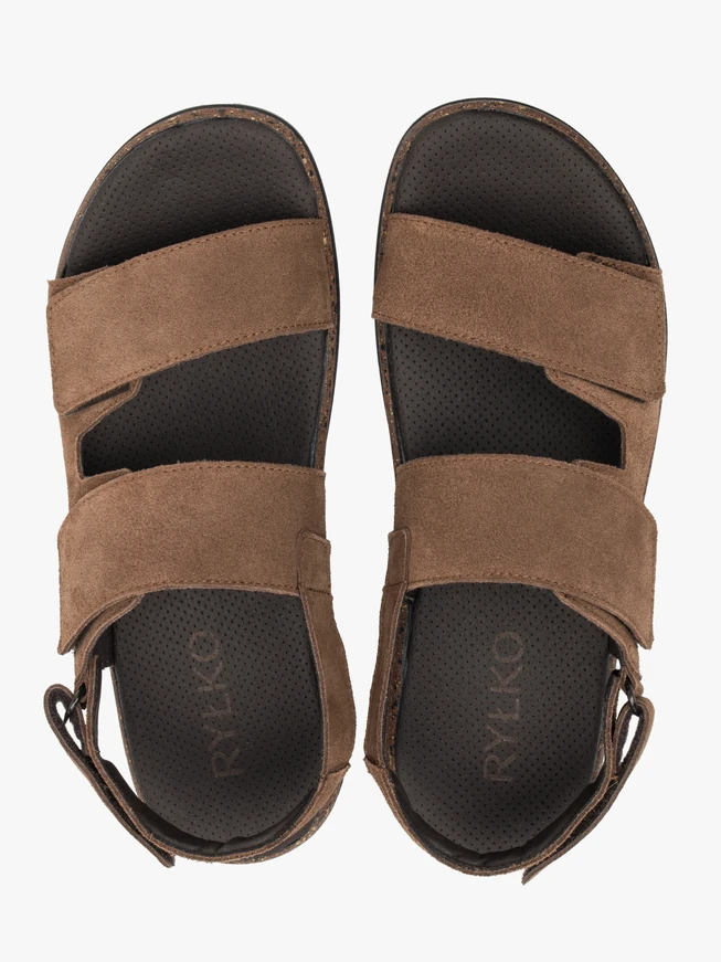 Braune Klettsandalen