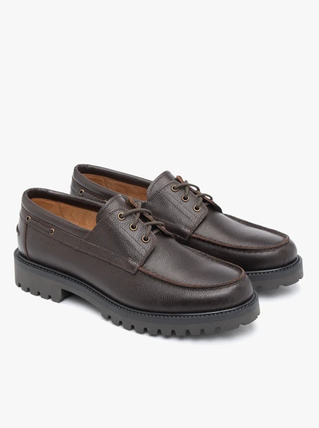 Ciemnobrązowe półbuty boat shoes