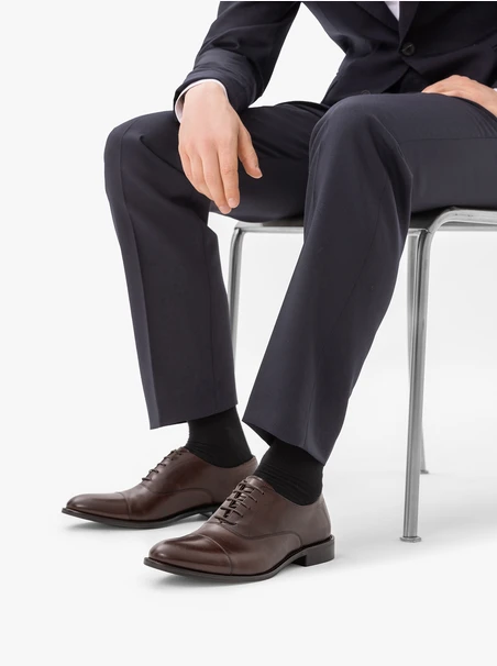 Brown premium formal half shoes