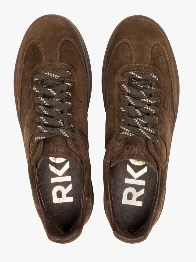 Brown velour leather sports half shoes