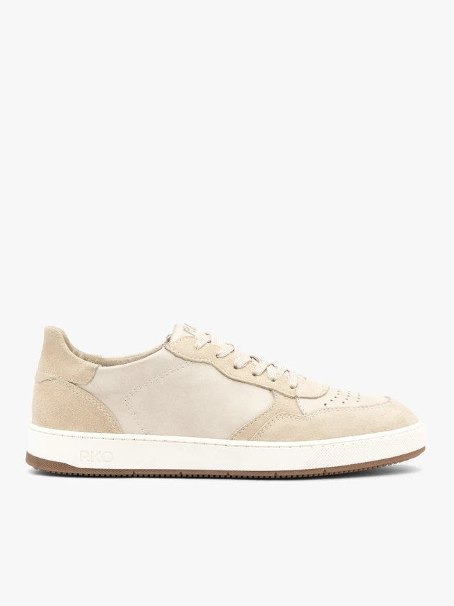 Cremefarbene sportliche Halbschuhe