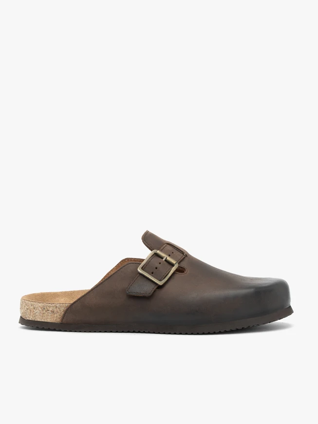 Brown mule slides