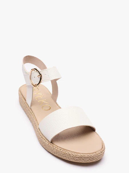 White Sandals with Buckle
