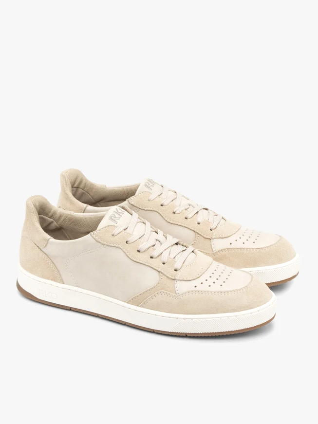 Cremefarbene sportliche Halbschuhe