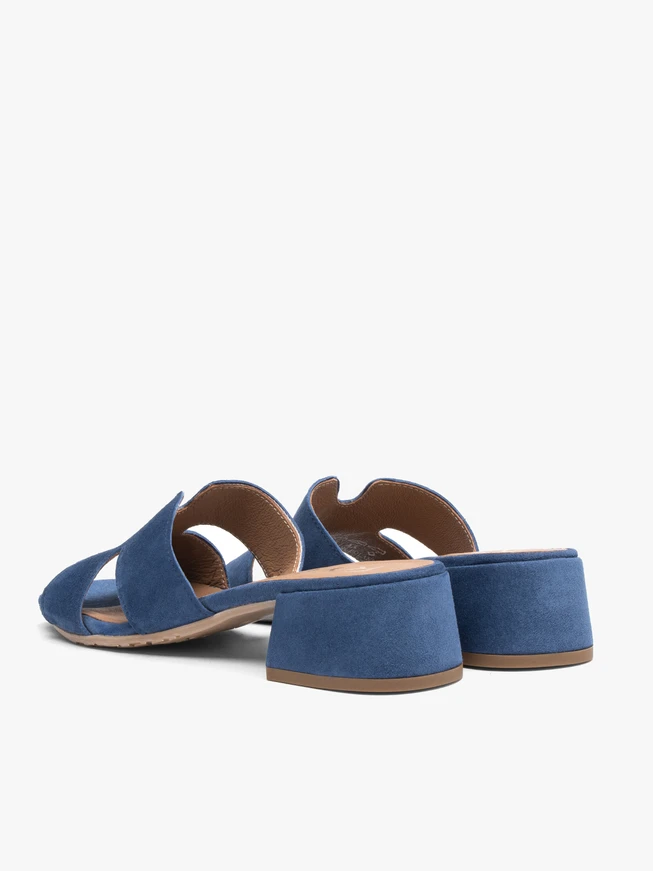 Marineblaue Flip-Flops mit H-Absatz