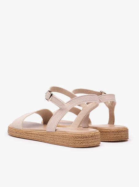 Beige flat sandals
