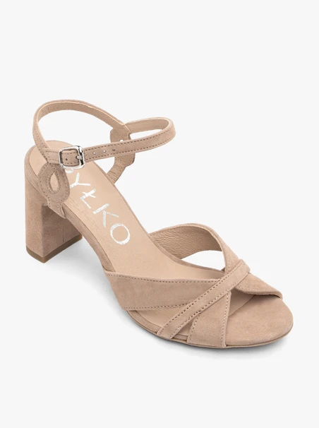 Beige Sandals with Heel