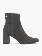 Graue Veloursstiefel mit Absatz