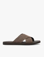 Flip-Flops aus grauem Veloursleder
