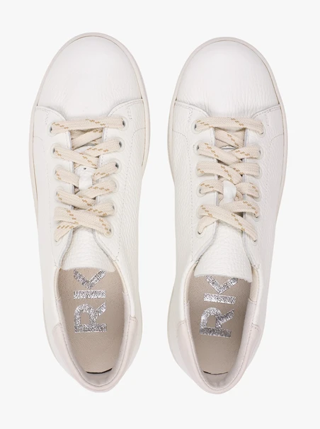 Women’s cream leather sneakers