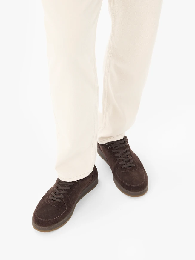 Dark brown sports half shoes