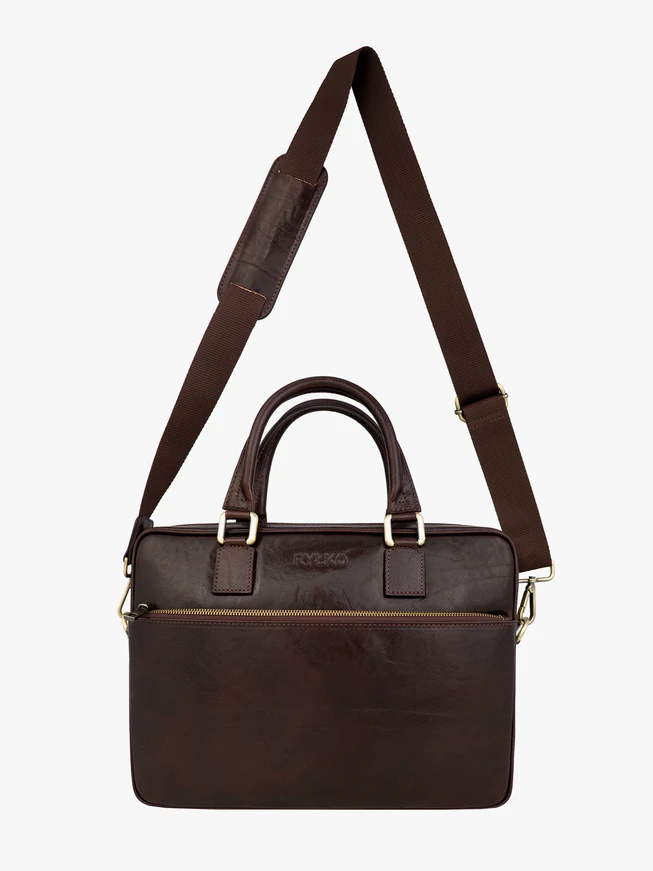 Braune A4-Ledertasche