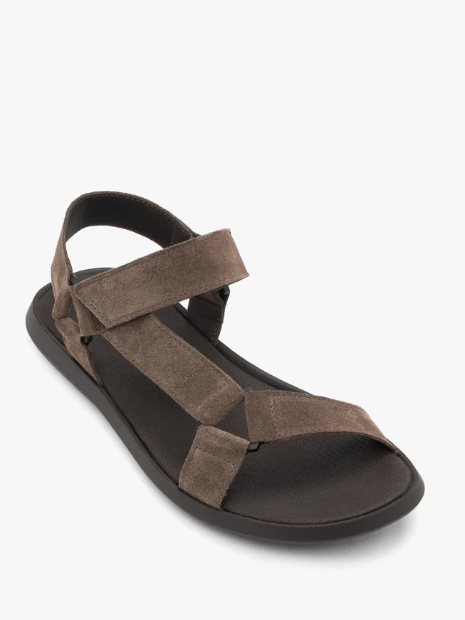 Grau-braune Klettsandalen