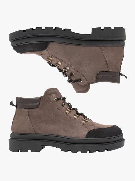 Grey-black trekking style boots