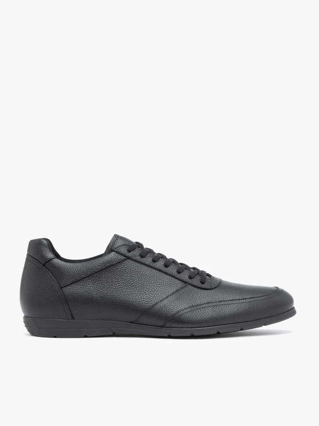 Black leather half shoes