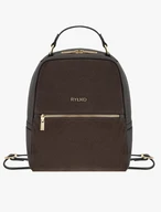 Brown leather medium backpack