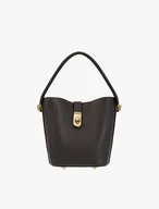 Kleine braune Lederhandtasche