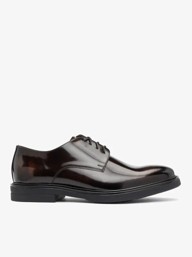 Black Men’s Lace-Up Patent Shoes