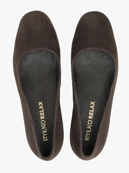 Dunkelbraune Pumps aus Veloursleder