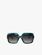 Women's Square Sunglasses with Green and Blue Frames