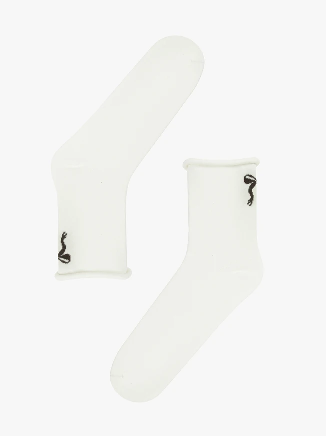 White cotton socks