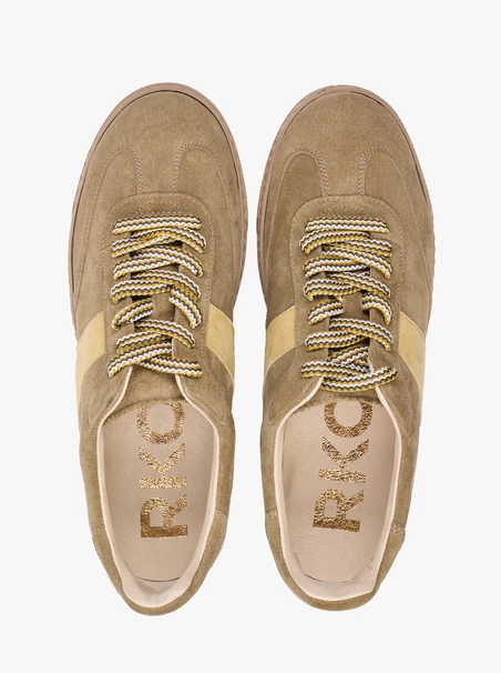 Olive suede women’s sneakers RKO