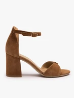 Braune elegante Stiletto-Sandalen