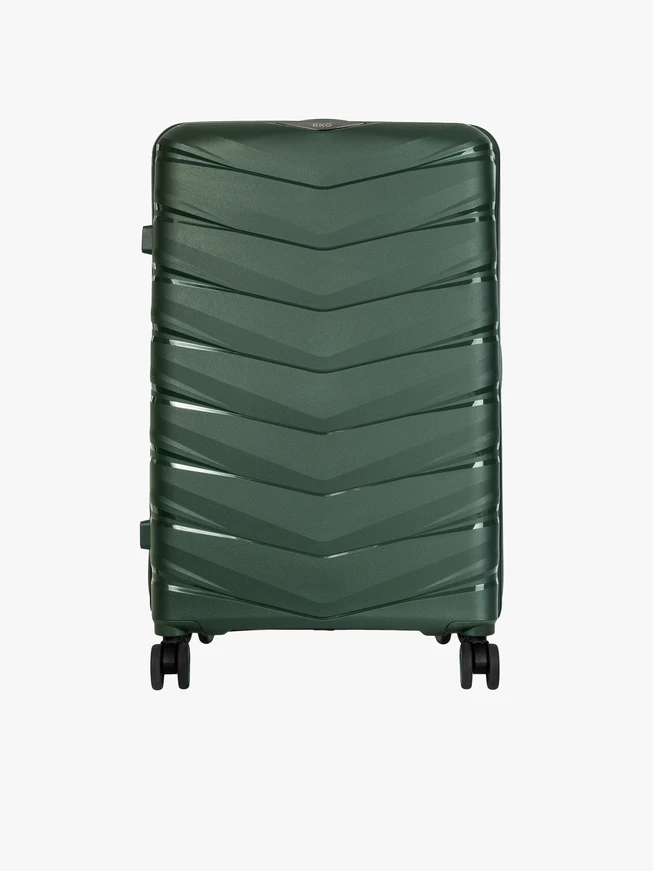 Zielona twarda walizka L 100 l
