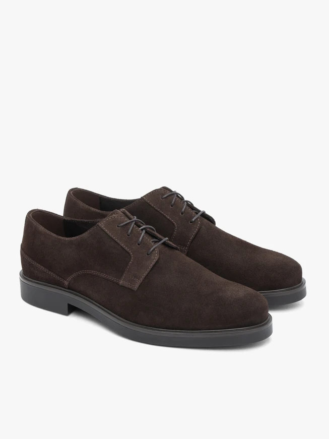 Brown velour half shoes
