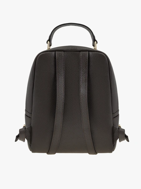 Brown leather medium backpack