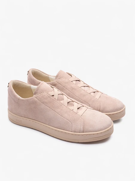 Nude suede women’s sneakers