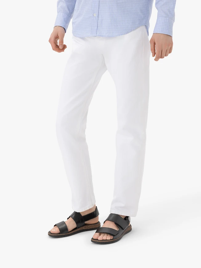 Schwarze Ledersandalen mit Klettverschluss