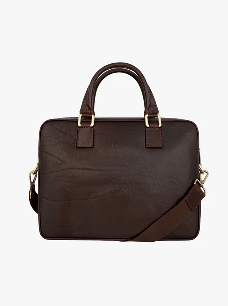 Braunes Leder A4 Aktentasche Tasche