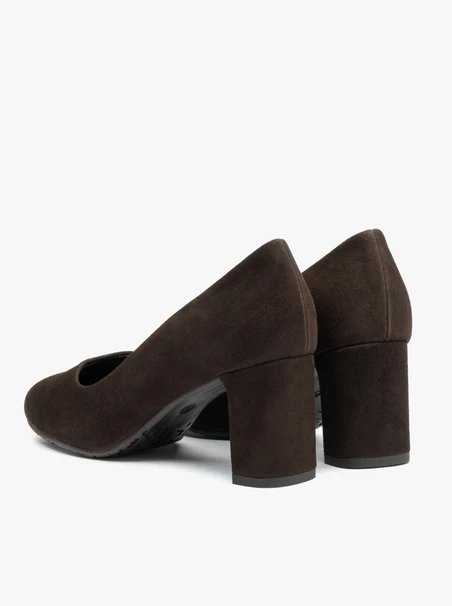 Dunkelbraune Pumps mit Absatz