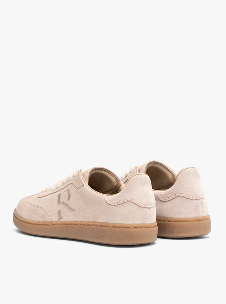 Beige Women's Lace-Up Sneakers
